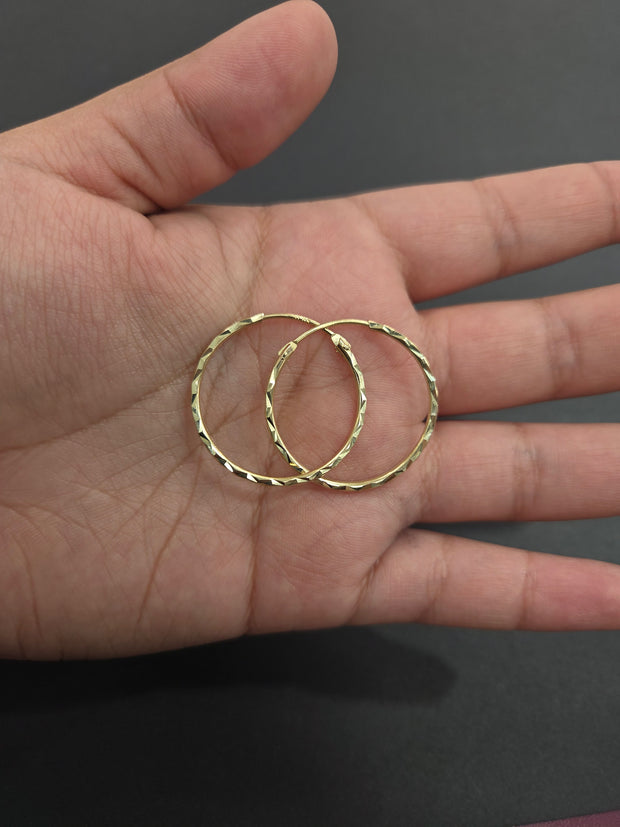 Diamond Cut Hoops (30.3 mm)