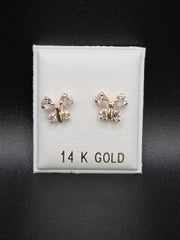 Aretes de cristales en estilo mariposa