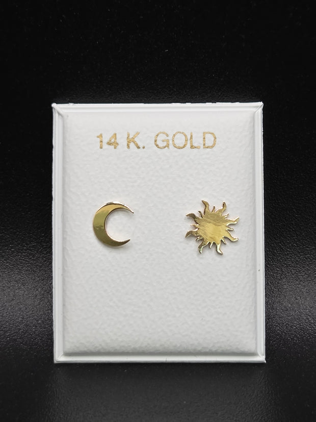 Sun and Moon studs