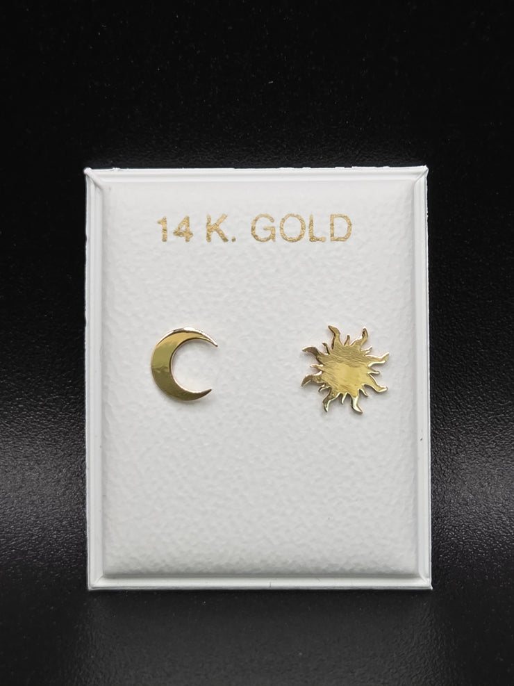 Sun and Moon studs