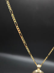 Cadena Figaro con medalla de la virgen Maria