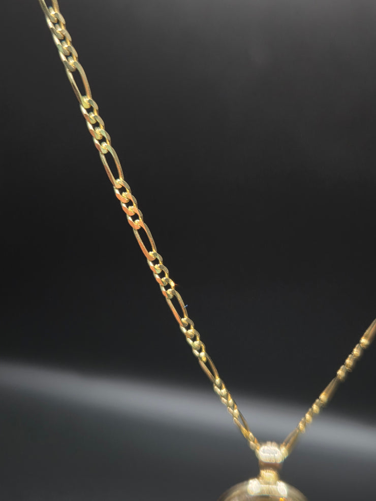 Cadena Figaro con medalla de la virgen Maria