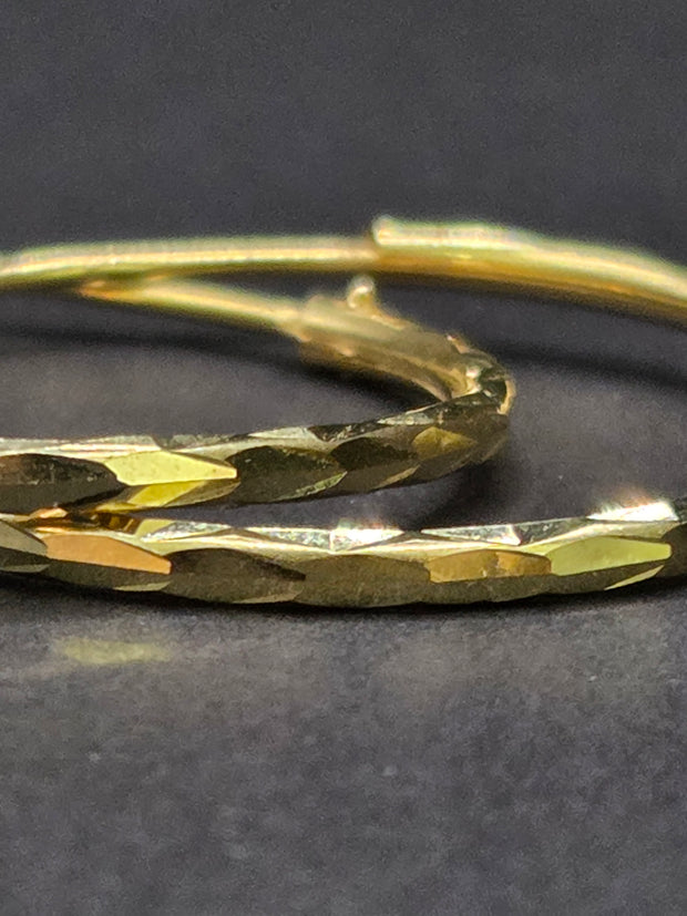 Diamond Cut Hoops (30.3 mm)