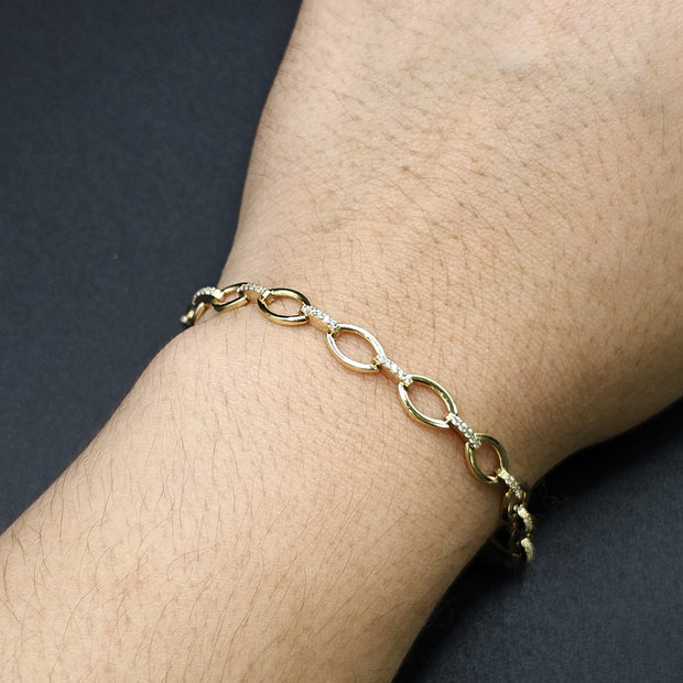 Esclava con eslabones abiertos ovalados