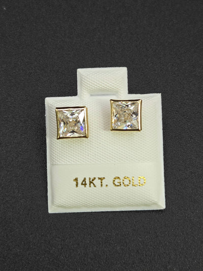 Aretes cuadrados de cristal