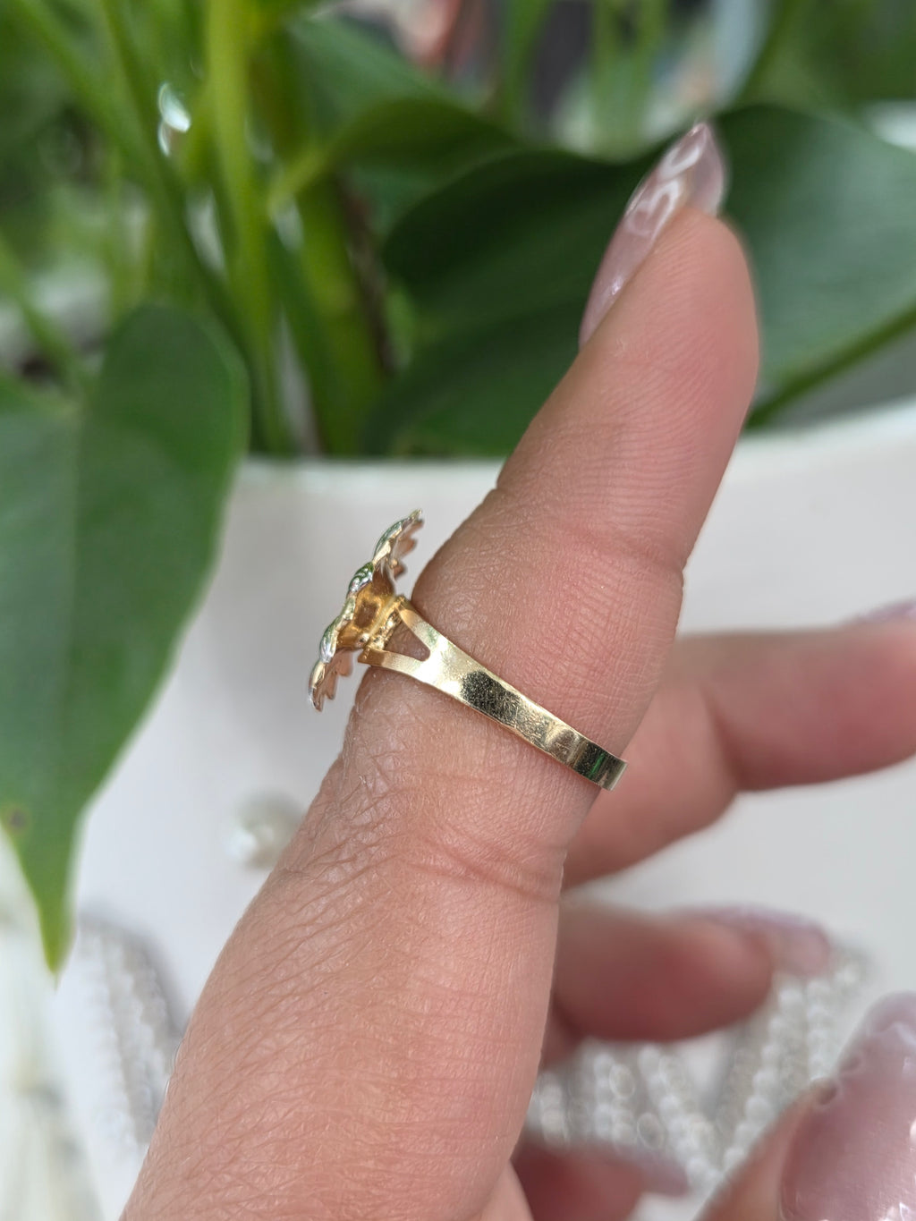 Anillo de girasol 14kt