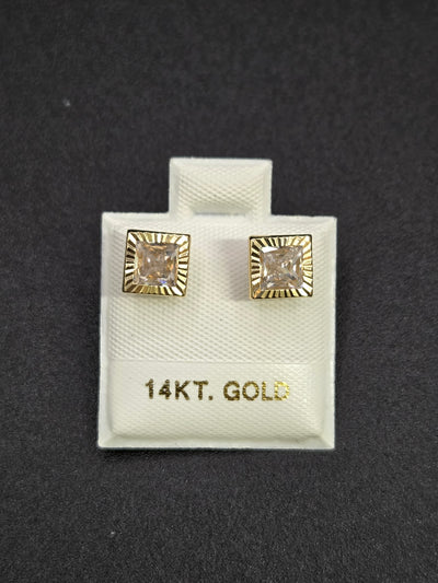 Aretes de cristal cuadrados