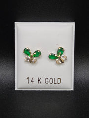 Aretes de cristales en estilo mariposa