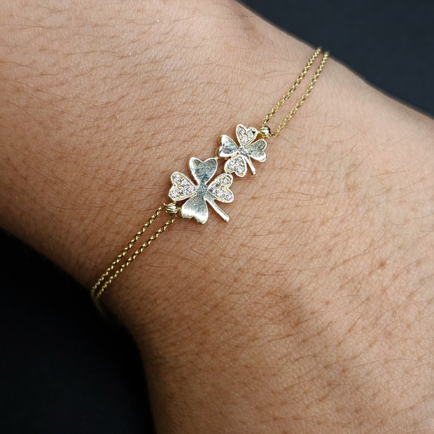 Esclava con tréboles de 4 hojas