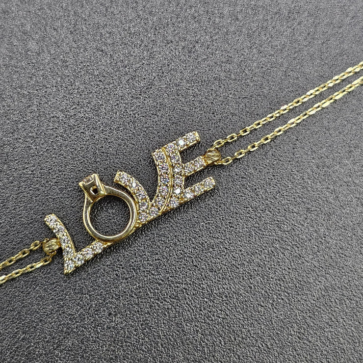 Esclava LOVE con cristales