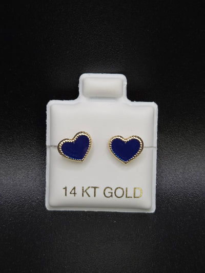 Aretes de corazon a color