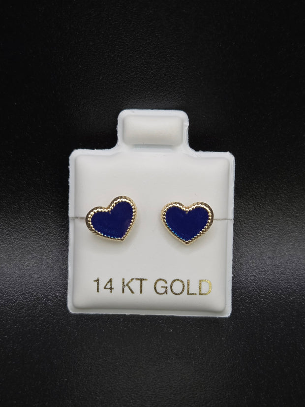 Aretes de corazon a color