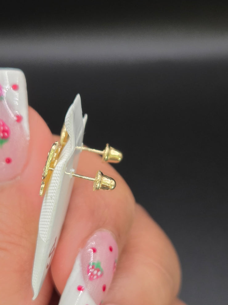 Aretes de doble corazón