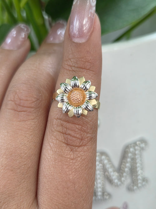 Anillo de girasol 14kt