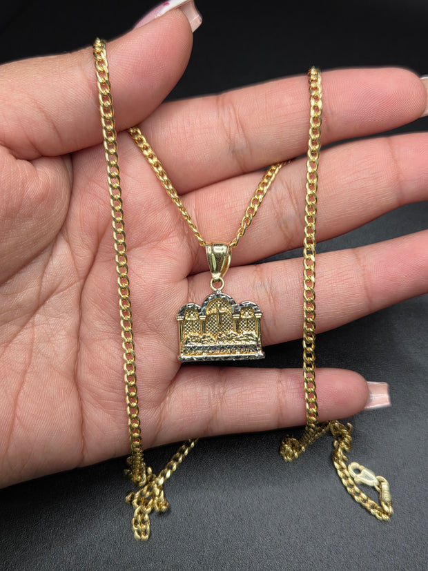 Cadena cubana con dije de la ultima cena