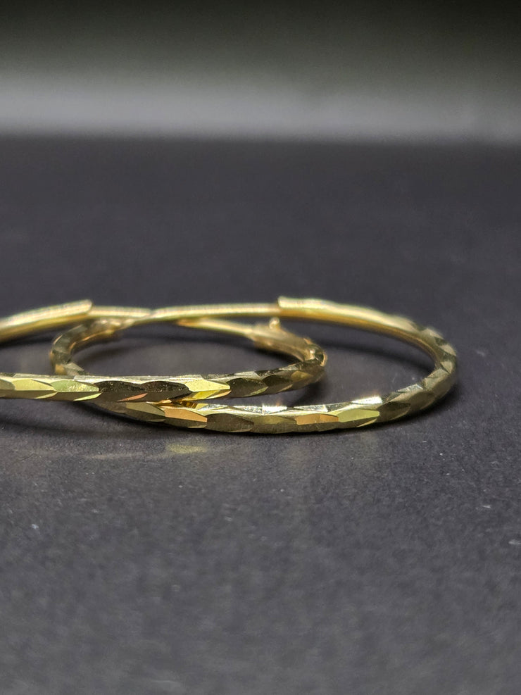 Diamond Cut Hoops (30.3 mm)