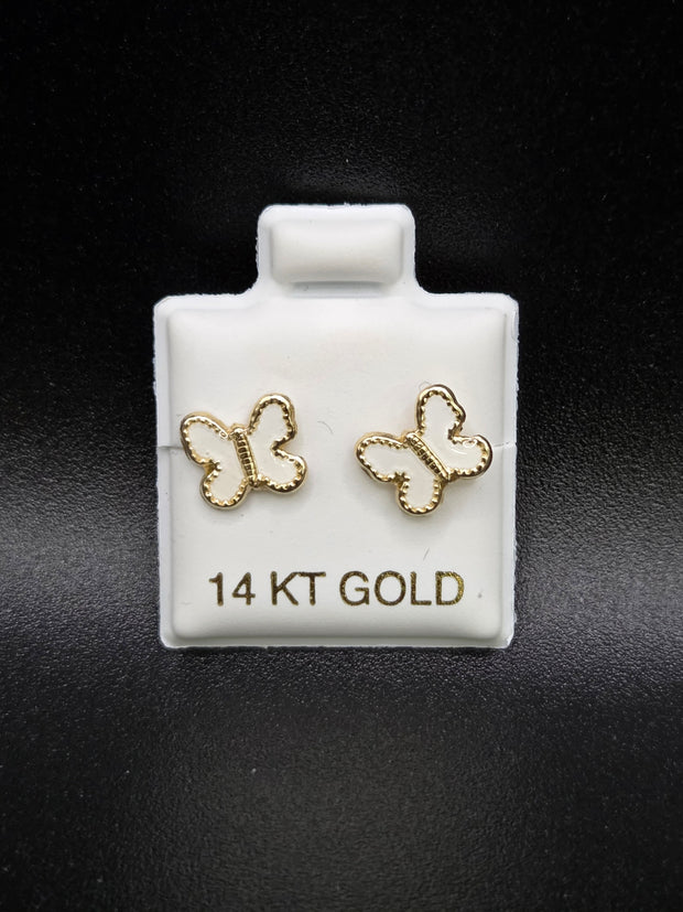 Aretes de mariposa a color