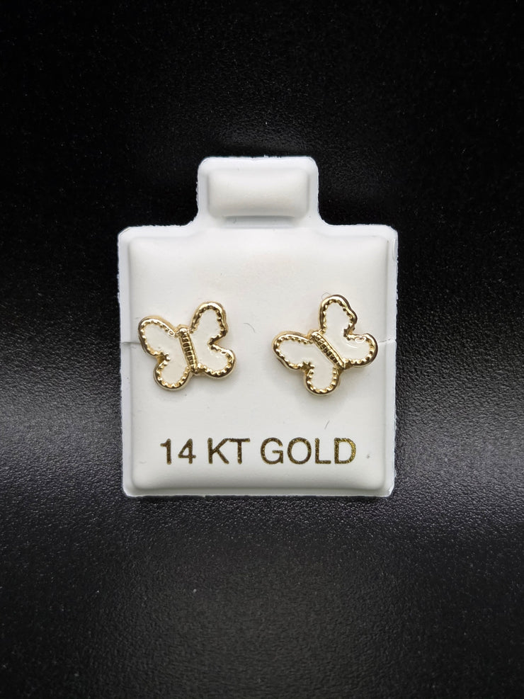 Aretes de mariposa a color