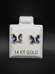 Aretes de mariposa a color