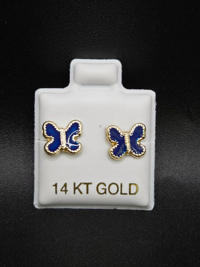 Aretes de mariposa a color