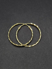 Diamond Cut Hoops (30.3 mm)