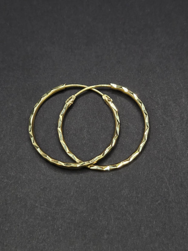 Diamond Cut Hoops (30.3 mm)