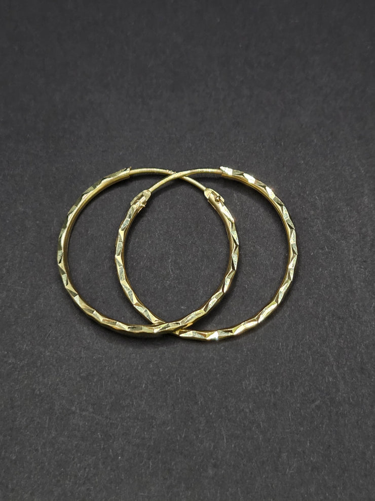 Diamond Cut Hoops (30.3 mm)