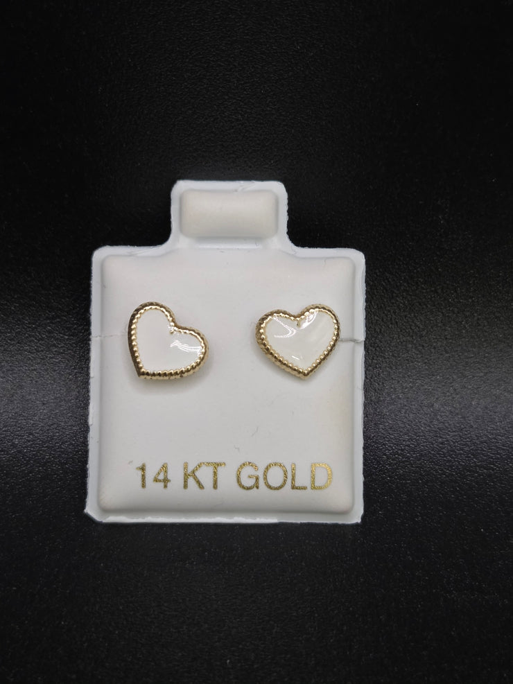 Aretes de corazon a color