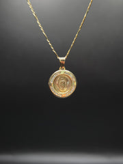 Cadena Figaro con medalla de la virgen Maria