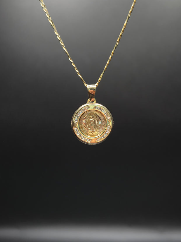 Cadena Figaro con medalla de la virgen Maria