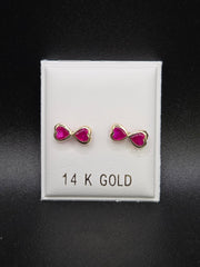 Aretes en estilo de moño