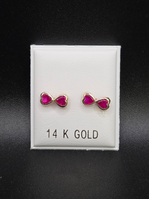 Aretes en estilo de moño