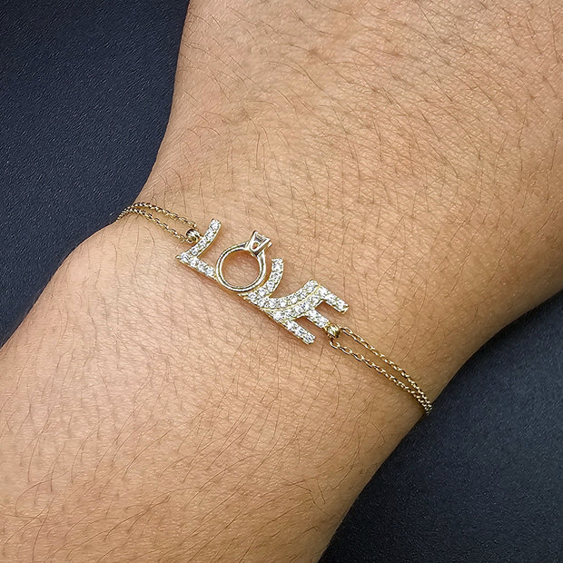 Esclava LOVE con cristales