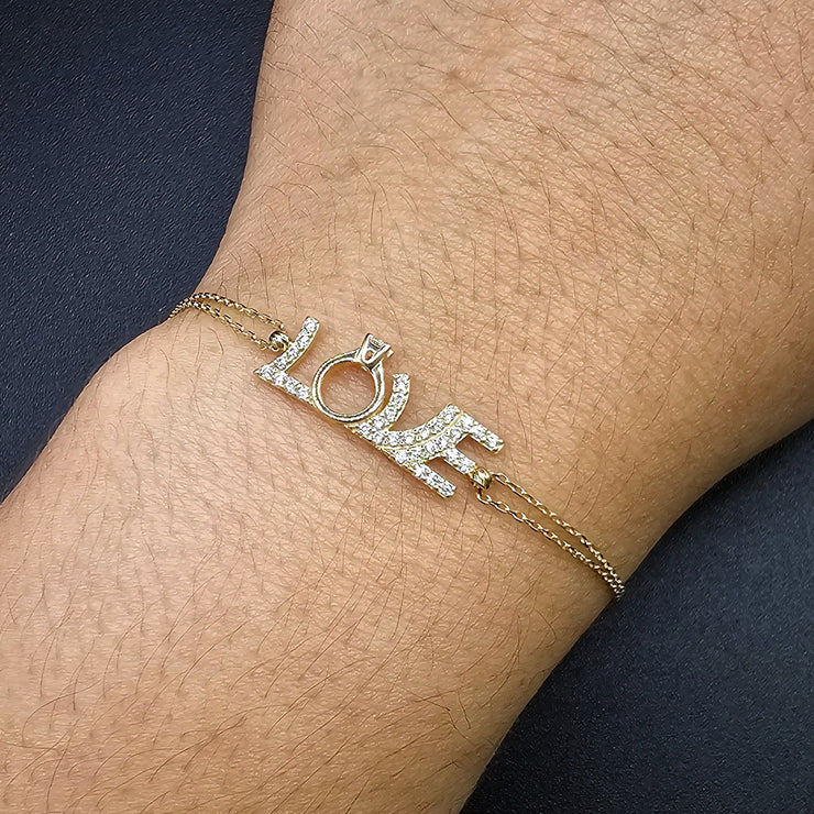 Esclava LOVE con cristales